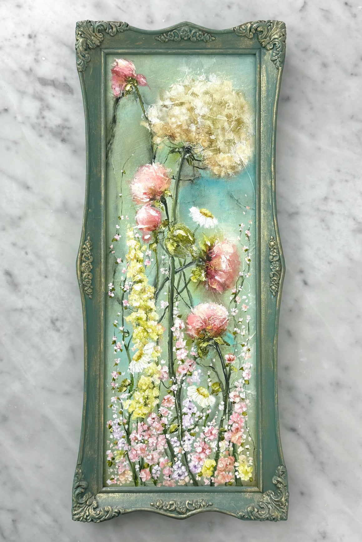 Hydrangeas in a Green Frame B