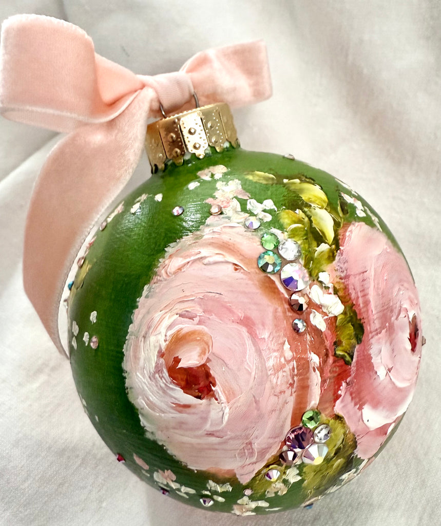 Green with Pink Roses (5)