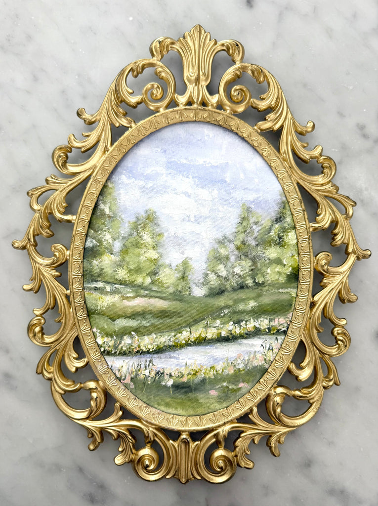 Landscape in Gold Vintage frame