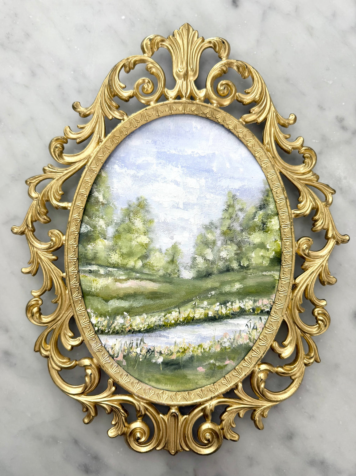Landscape in Gold Vintage frame