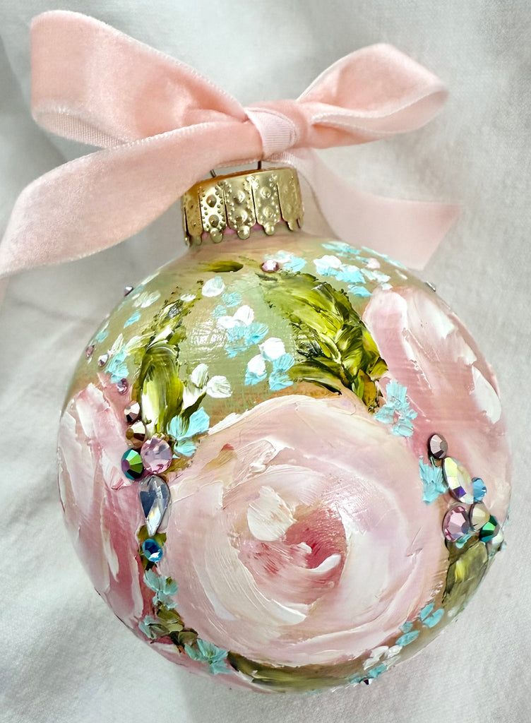 Green with Pink Roses (2)