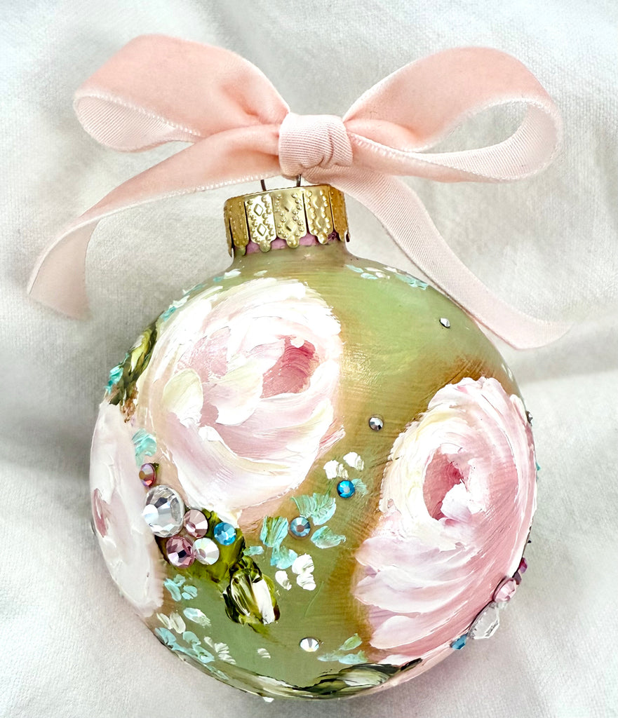 Green with Pink Roses (24)