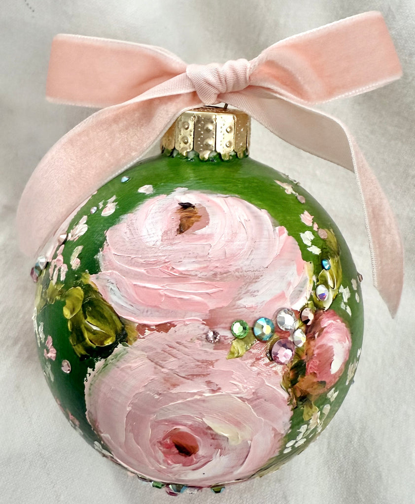 Green with Pink Roses (5)