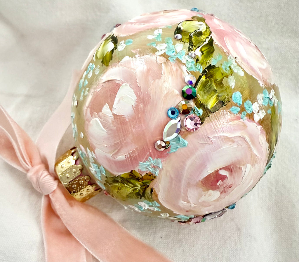 Green with Pink Roses (2)