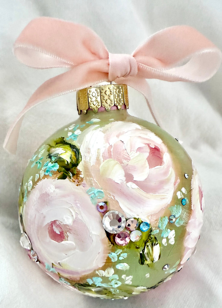 Green with Pink Roses (24)