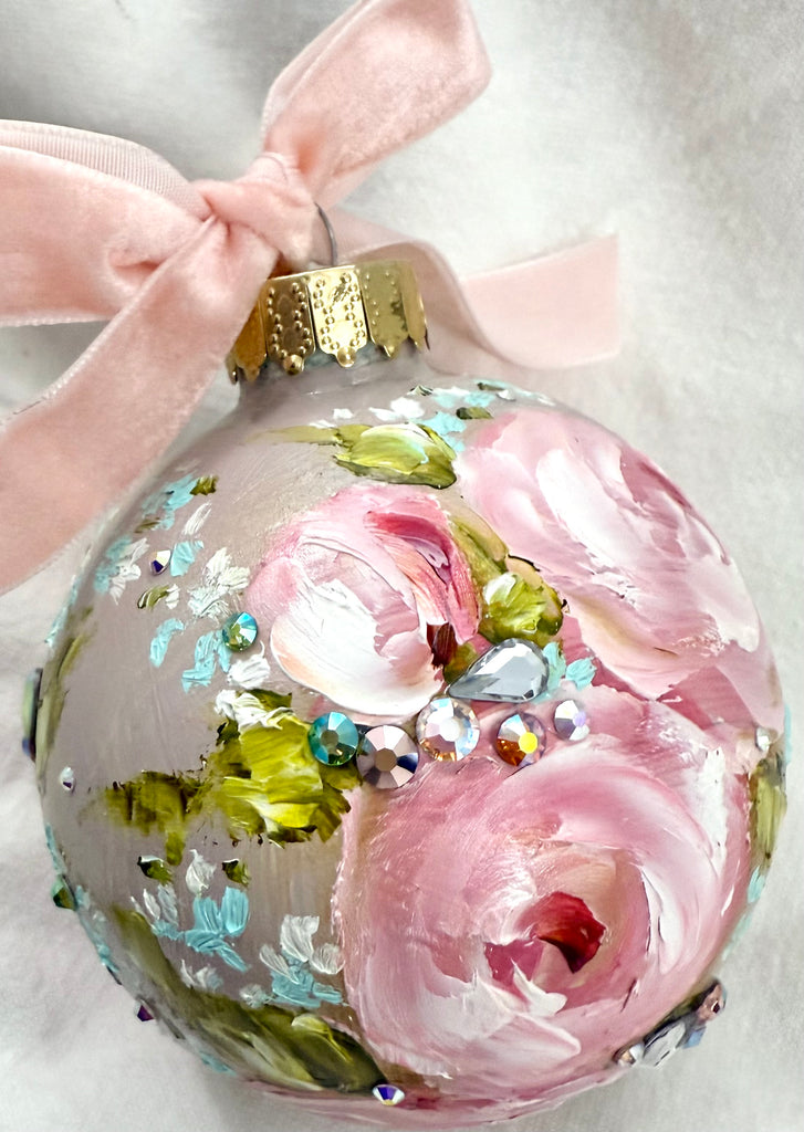 Taupe wiht Pink Roses  (J)