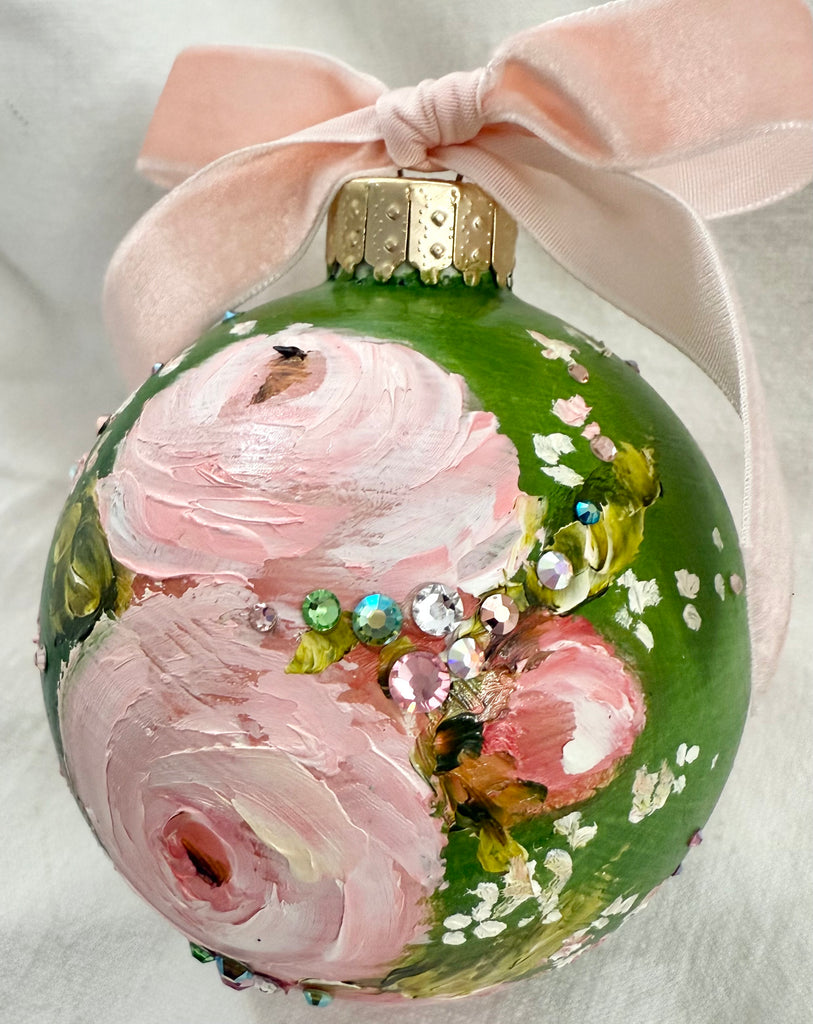 Green with Pink Roses (5)