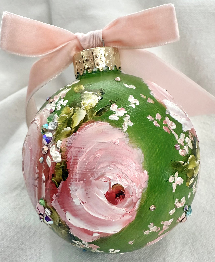 Green with Pink Roses (5)