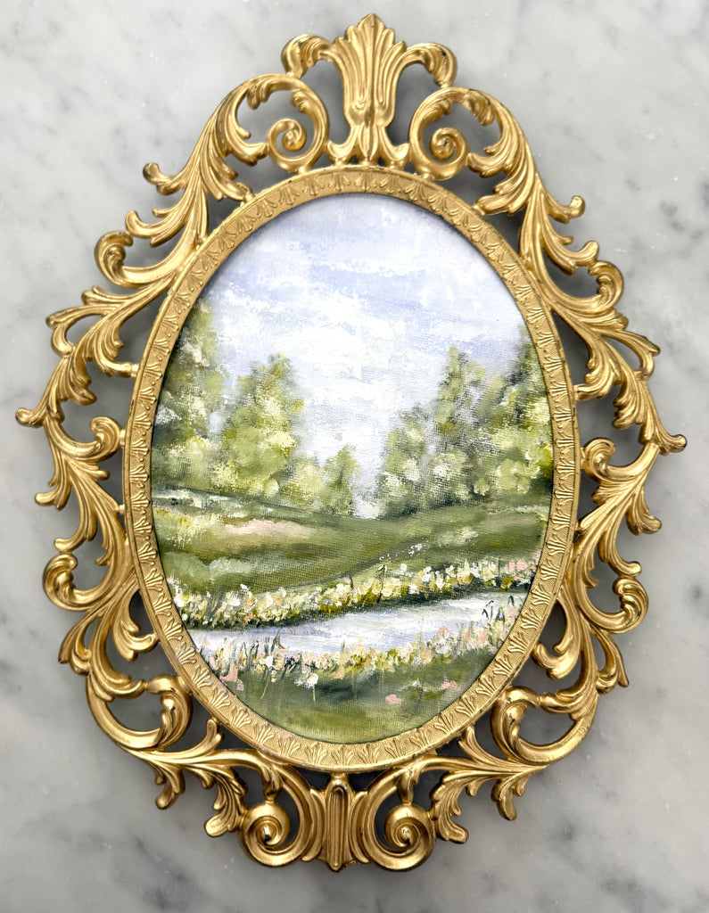 Landscape in Gold Vintage frame