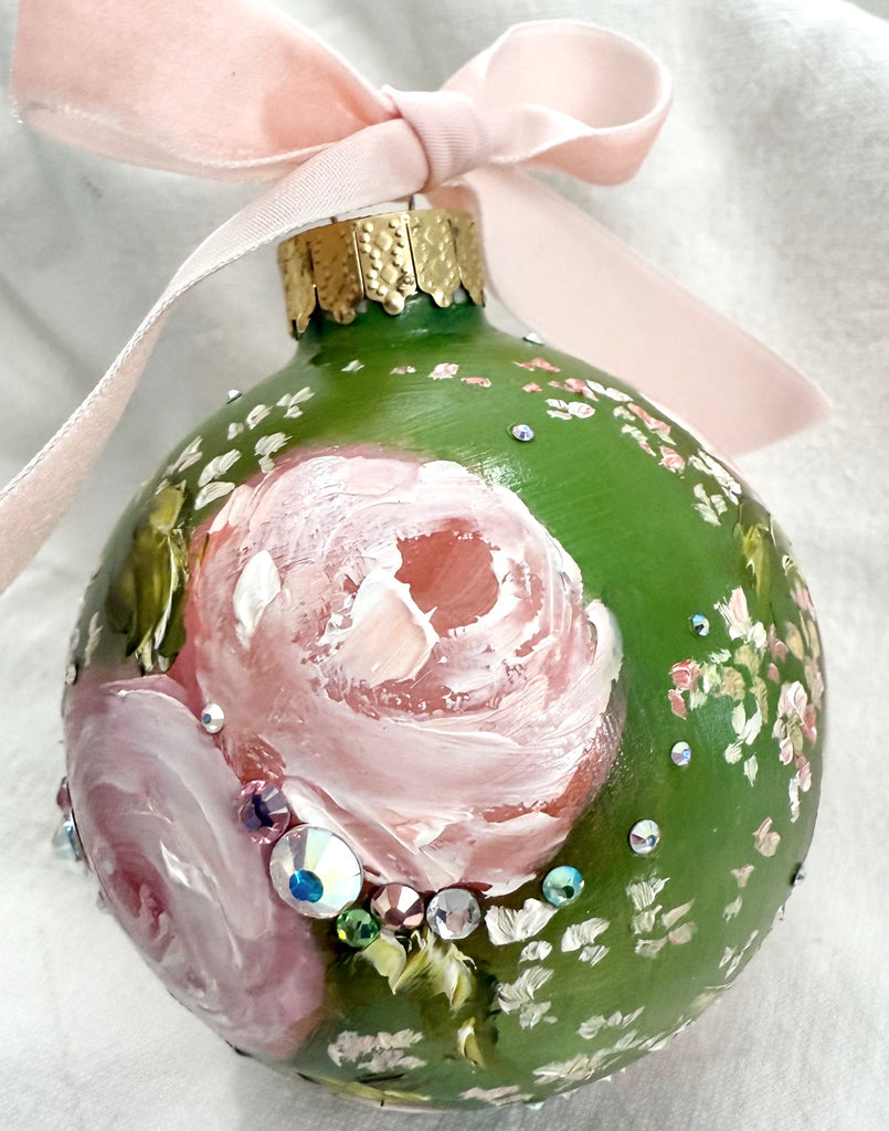 Green with Pink Roses (6)