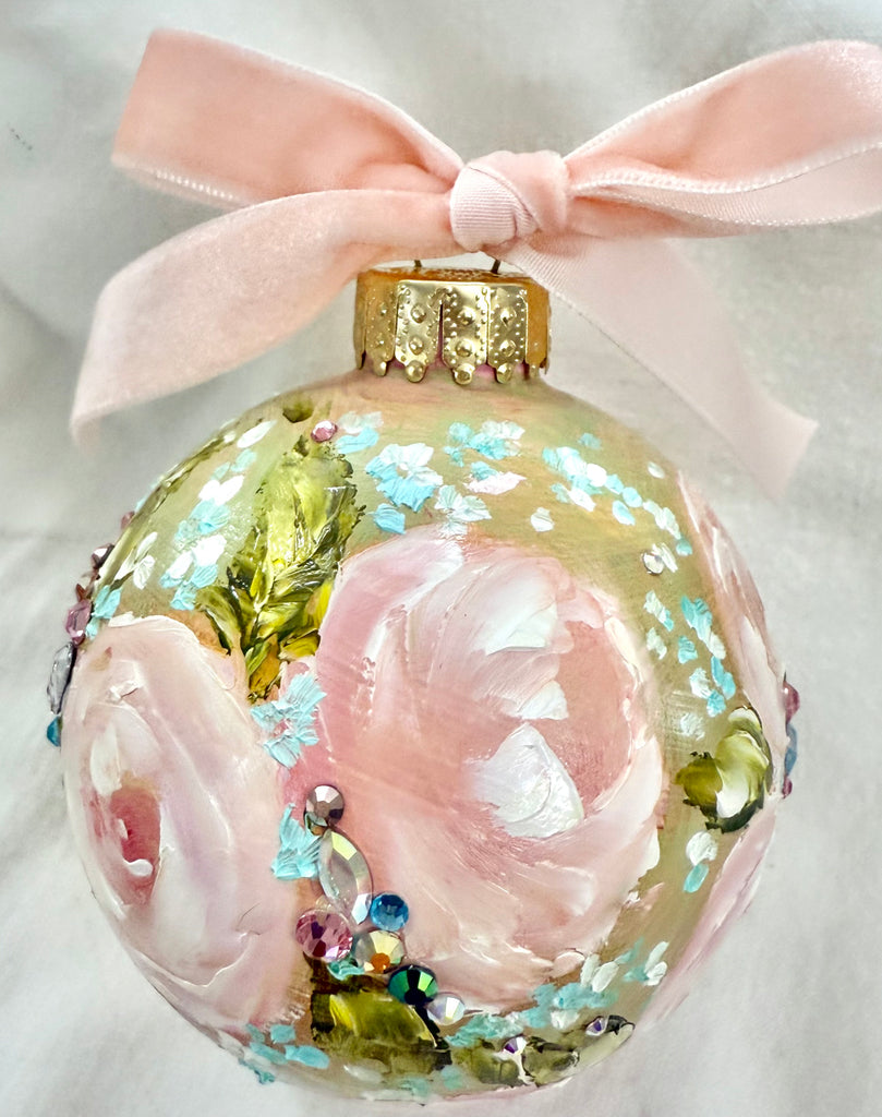 Green with Pink Roses (2)