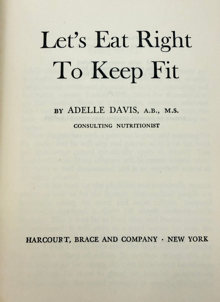 Let's Eat Right vintage book