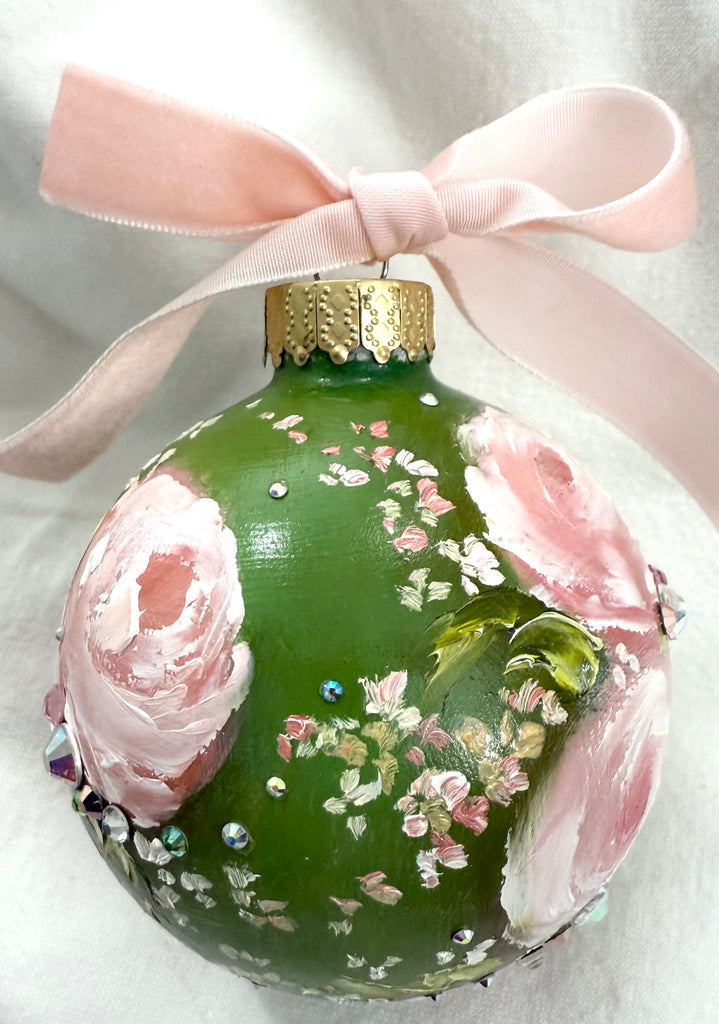 Green with Pink Roses (6)