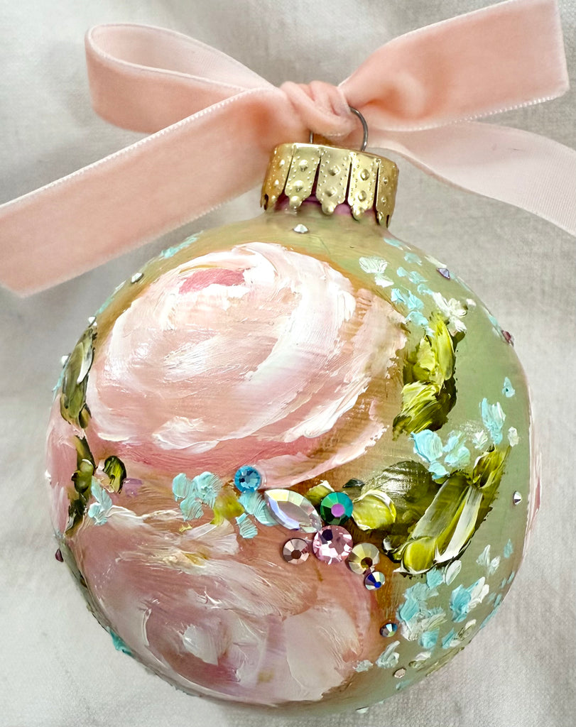 Green with Pink Roses (2)