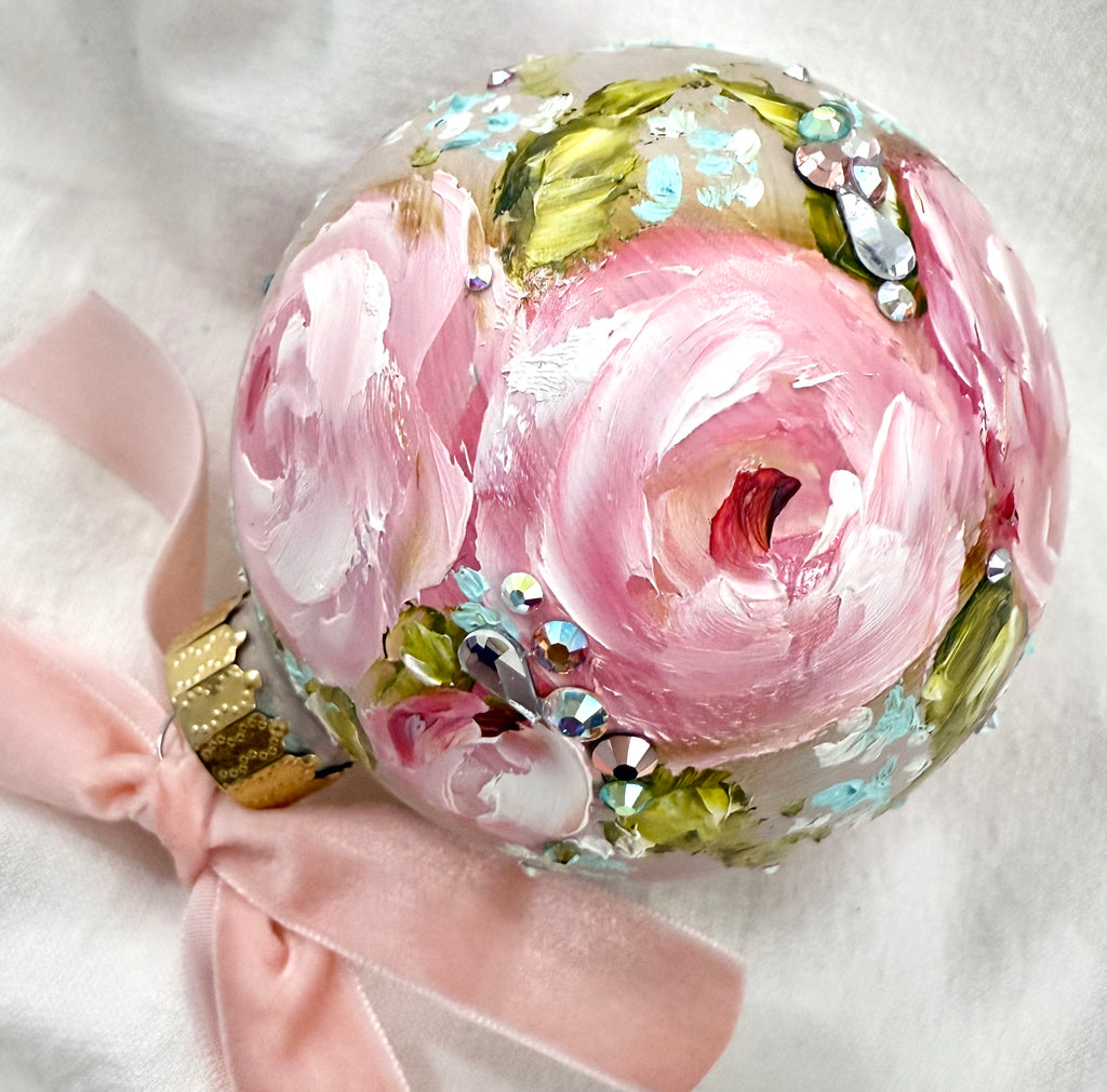 Taupe wiht Pink Roses  (J)