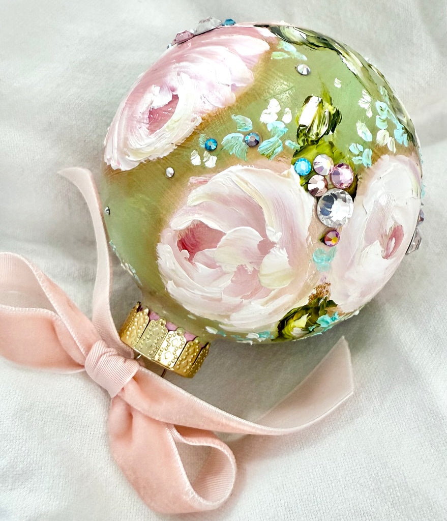 Green with Pink Roses (24)