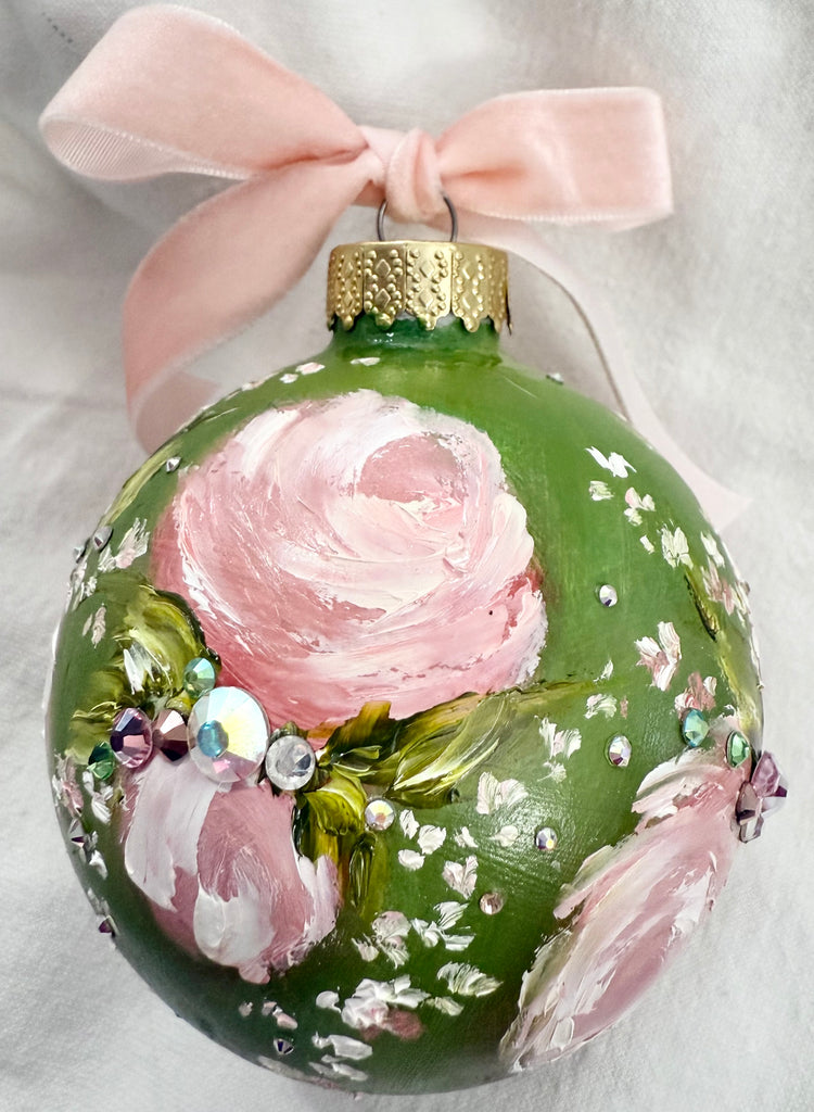 Green with Pink Roses (6)