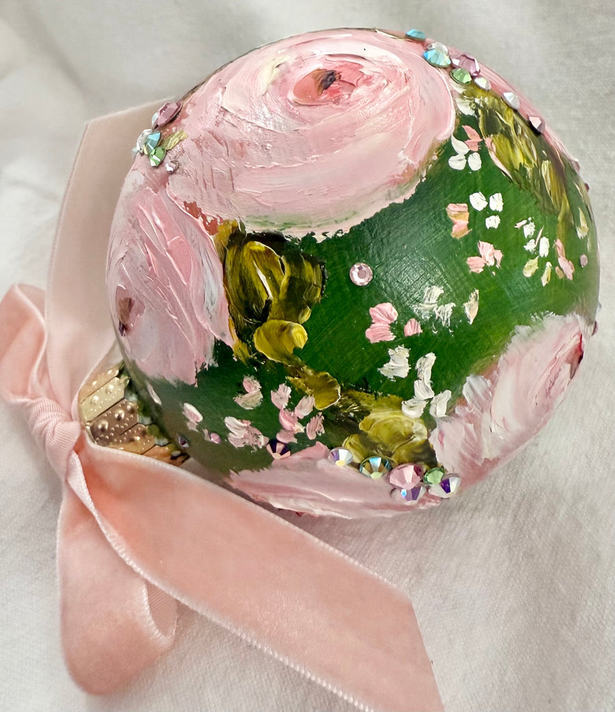 Green with Pink Roses (5)