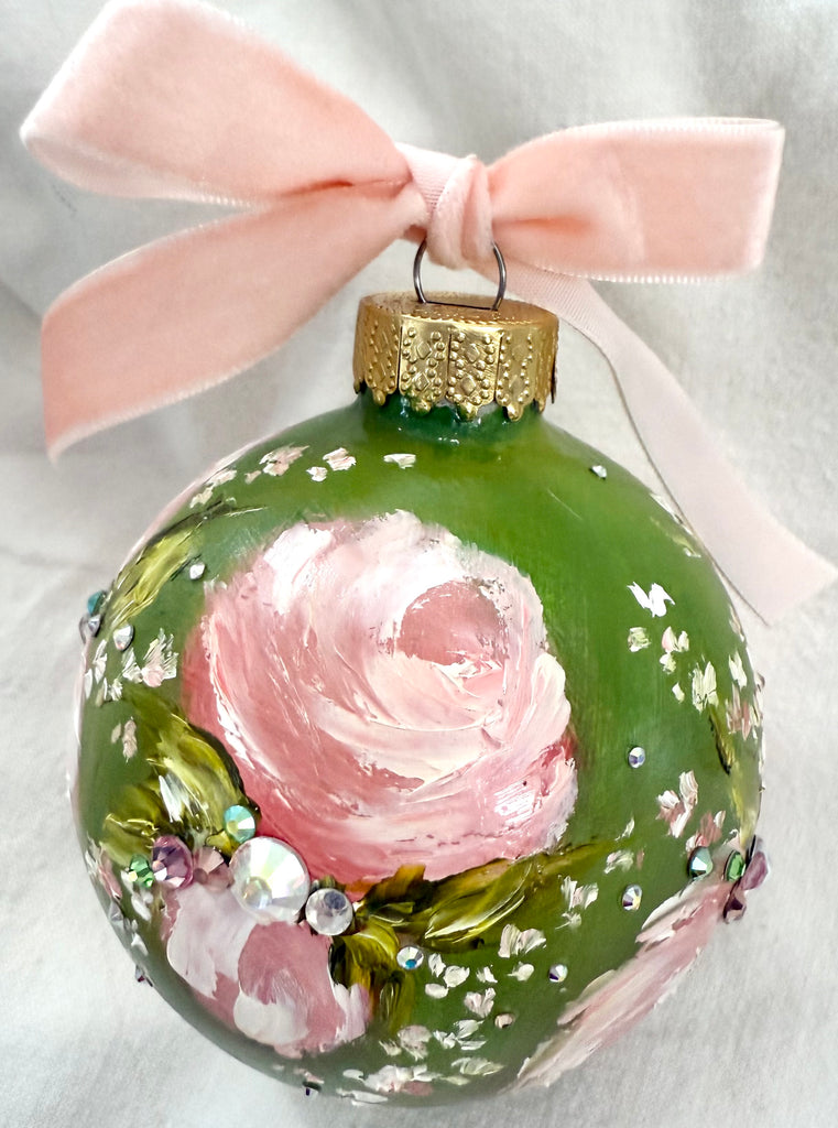 Green with Pink Roses (6)