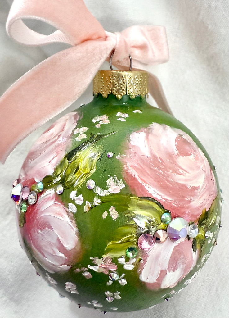 Green with Pink Roses (6)